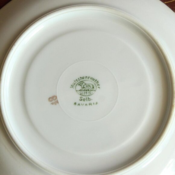 Vintage 1920s 1930s Tea Saucer, Hutschenreuther Selb China Plate, Bavaria - Picture 4 of 10